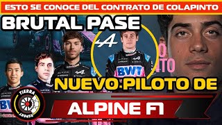 ¡ES OFICIAL! ALPINE CONFIRMA FICHAJE DE FRANCO COLAPINTO CONOCE TODO DEL NUEVO CONTRATO DE ARGENTINO