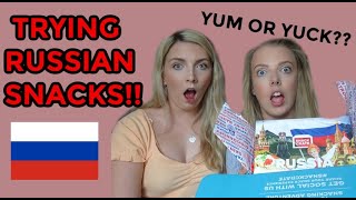 BRITISH GIRLS TRYING RUSSIAN SNACKS | RUSSIAN SNACK CRATE