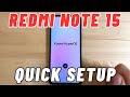 Xiaomi Redmi Note 15 5G First Time - Qiuck Setup