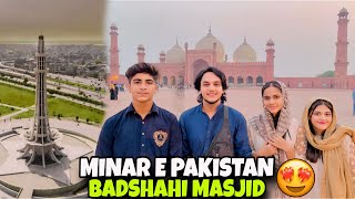 MINAR E PAKISTAN \u0026 BADSHAHI MASJID VISIT❤️😍 // NABI PAK KE TABARKAT😍