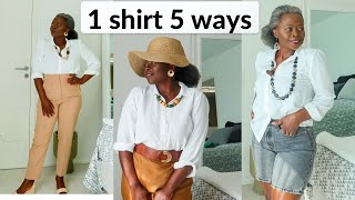 HOW TO STYLE A WHITE SHIRT / 1 Piece, 5 Ways #howtostyle #styleinspiration #zarapants