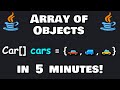 Learn Java ARRAY OF OBJECTS in 5 minutes! 🗃️