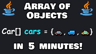 Learn Java ARRAY OF OBJECTS in 5 minutes! 🗃️