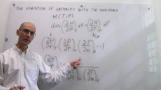 The variation of enthalpy with temperature and pressure