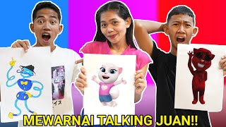 ARIK CHALLENGE MEWARNAI TALKING JUAN! SAPUTRA SAMPE MASUK DUNIA GAME? | Mikael TubeHD