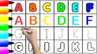 ABCDEFGHIJKLMNOPQRSTUVWXYZ | Super Easy Learning Tutorial for Children | Read and Write Alphabets.