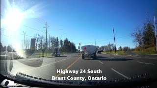 Drive in Brant County Along Highway 24 Southbound to Park Road (Nov. 12/24)