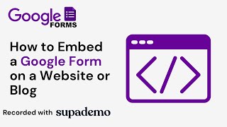 How to Embed a Google Form on a Website or Blog