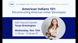 TSG: American Indians 101 - Deconstructing American Indian Stereotypes