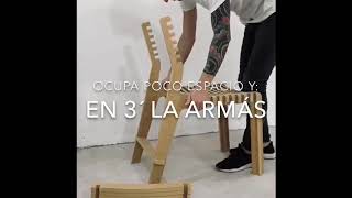 Increíble silla. Diseño argentino. Ocupa poco espacio , la podes armar y desarmar en minutos.