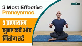 3 प्राणायाम सुबह करें और निरोग रहें 3 Most Effective Pranayamas | Deep Breathing Exercises in Hindi