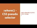 :where - CSS Pseudo Selector explained !