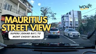 Mauritius street view - driving from SuperU (Grand Bay) to Mont Choisy Beach on scenic road