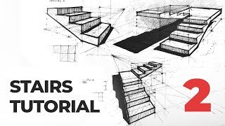 2/3 Complete Guide How To Draw Stairs In Perspective