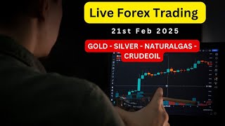 21st Feb 2025 | MCX Live Trading | Crude Oil Live Trading | Commodity Trading Live Market Live #mcx