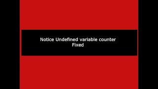 Notice Undefined variable in PHP: (Fixed)