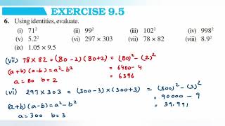 6 Q Ex 9.5 Chapter 9 Class 8 math- Algebraic expression and identities | Axiom 1729 | NCERT Class 8