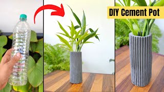 How to make a beautiful cement pot at home | DIY cement planters | Indoor plant pot  | DIY planters