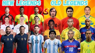 New Legends 🆚 Old Legends 🔥 Messi🔥 Ronaldo🔥 Neymar Mbappe Haaland 🆚 Pele Maradona Cruyff Zidane R9💪💪