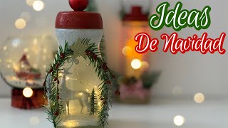 Manualidades Navideñas 2022 / Ideas de Navidad con Frascos de Vidrio / Diy Christmas / Artesanato