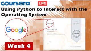 Using Python to Interact with the Operating System Week 4| coursera