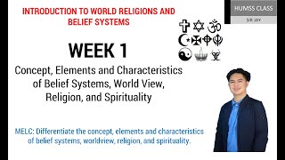 INTRODUCTION TO WORLD RELIGIONS AND BELIEF SYSTEMS  -MELC BASED