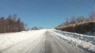 北海道中標津 開陽台〜北19号 車載動画 2011/03/05