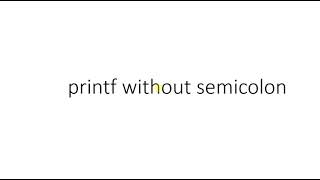 printf in java without semicolon
