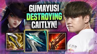 GUMAYUSI DESTROYING WITH CAITLYN! - T1 Gumayusi Plays Caitlyn ADC vs Jinx! | Season 2022