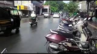 PMPML GREEN BUS IN RAIN