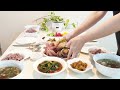 watercolor painting korean summer food supplement octopus sam chicken soup. casual daily vlog