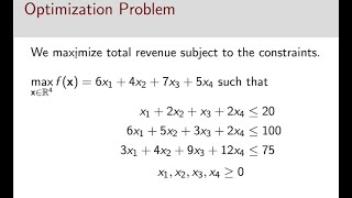 Linear Programming in MATLAB