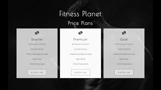 HTML CSS - Custom Price Plan Using Materialize