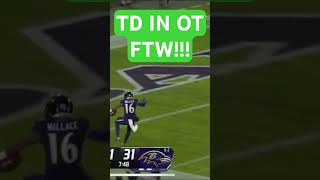Tylan Wallace TD in OT for the win! #nfl #ravens #rams #football