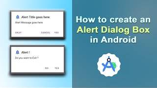 Alert dialog box in Android Studio using Java | Android Studio Tutorial