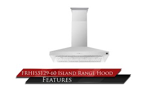 FORNO:  Coppito 60'' Island Range Hood (FRHIS5129-60)