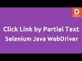 Click Link by Partial Text using Selenium Java