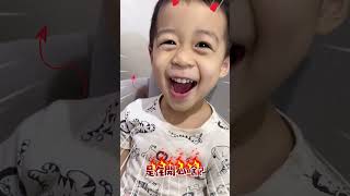 和兒子討拍居然｜Funny reaction｜寶2y9m #shorts#Q寶