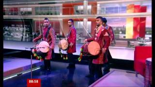 Harry Kalsi with the Dhol Foundation on BBC Breakfast