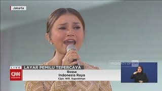 Penampilan Rossa Bawakan Lagu "Indonesia Raya" di Debat Capres