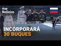 RUSIA: PUTIN exhibe la FUERZA de su MARINA en el tradicional DESFILE NAVAL | RTVE Noticias