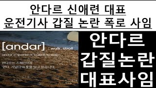 안다르 신애련 대표 운전기사 갑질 논란 폭로 사임