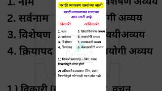 मराठी व्याकरण| शब्दांच्या जाती.|shabdanchy jati.|marathi grammar #talathi #police #mpsc #grammar