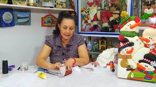 COMO HACER UN CUADRO NAVIDEÑO EN PATCHWORK SIN AGUJA - DE TODO EN TU HOGAR