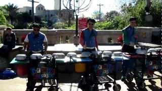 Talented Kitchen Drummers on street