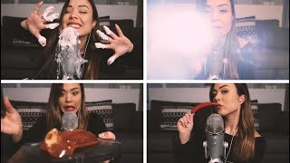 100 TRIGGERS IN 22 MINUTES 😴 ASMR • Mic-brushing • Inaudible • Tapping • Sticky sounds