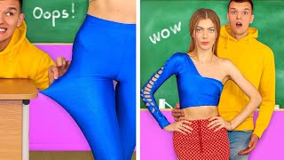 EASY CLOTHES HACKS FOR GIRLS! School Supplies Ideas & DIY Outfit by Mariana ZD