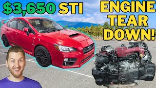 Pulling And Tearing Down My $3,650 Subaru STI Engine!