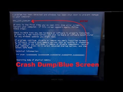 Синий экран при установке Windows|Сбой дампа|Как исправить ошибки PFN_LIST_CORRUPT (0x0000004E)