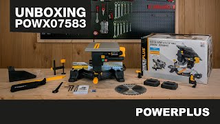 POWERPLUS - Unboxing the POWX07583 mitre saw